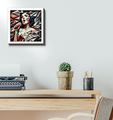 Vibrant grunge scene wrapped canvas