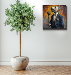 Dog's Tail-Wagging Bliss Wrapped Canvas