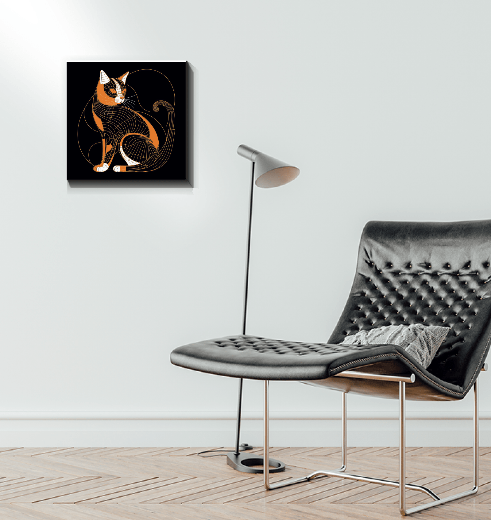 Elegant Cat Forest Prowl Canvas - Beyond T-shirts