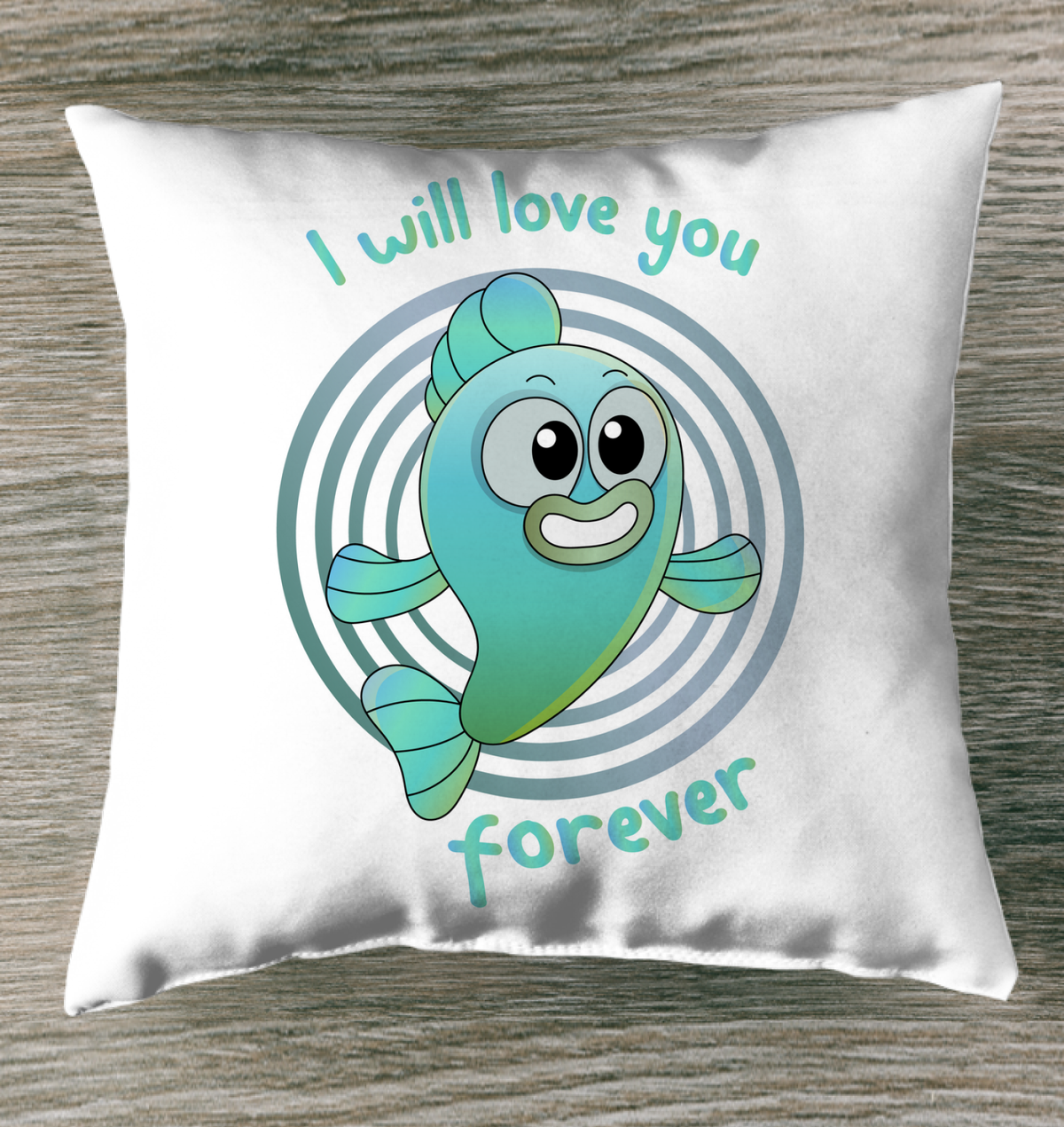 Love You Forever Outdoor Pillow