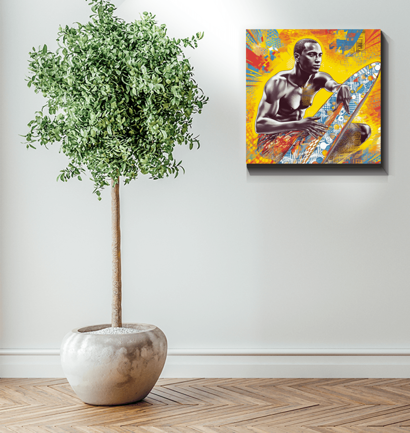 Close-up texture of Surfing 5 16T Canvas artwork