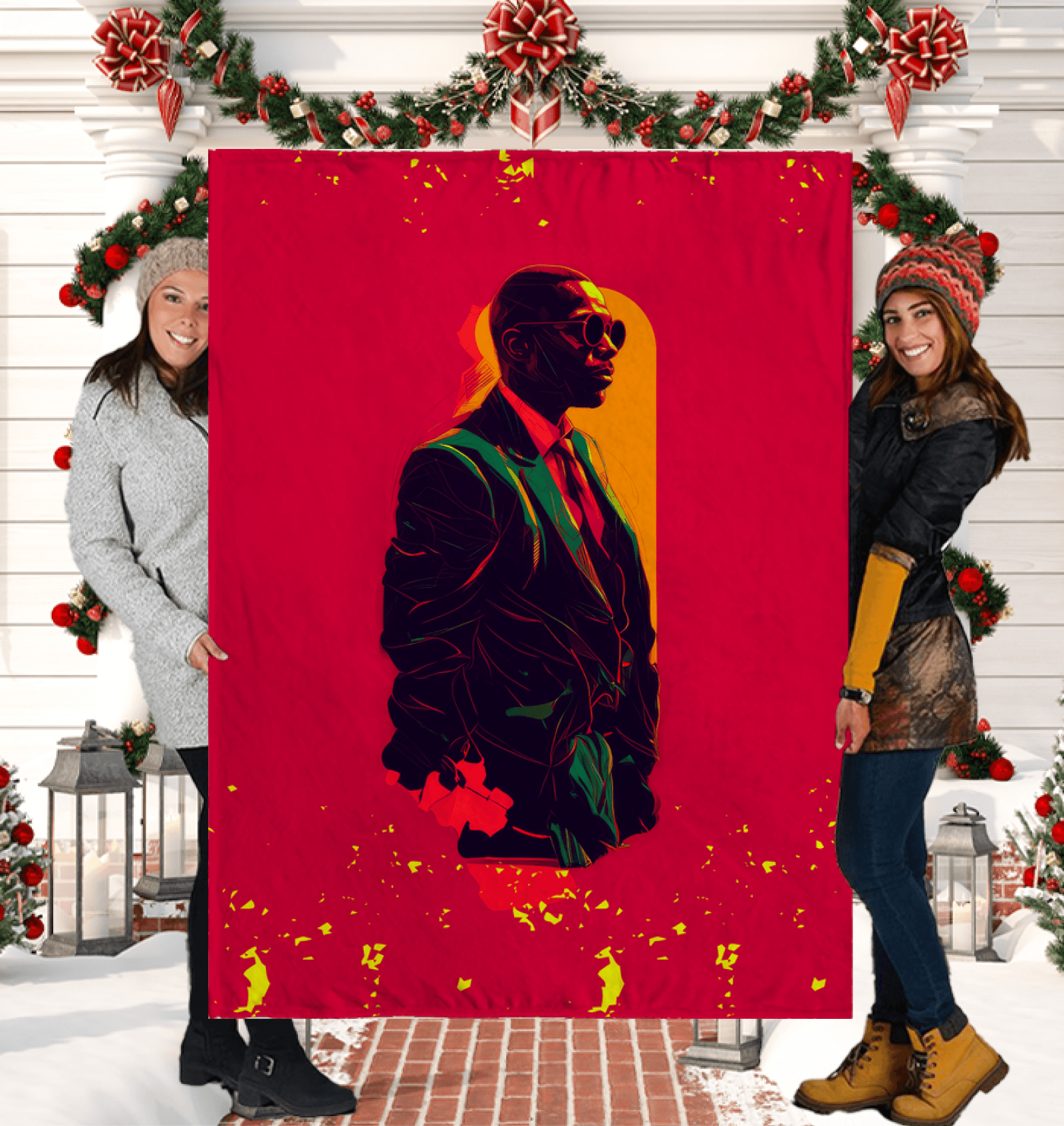 Red Carpet Ready Fashionable Sherpa Blanket - Beyond T-shirts