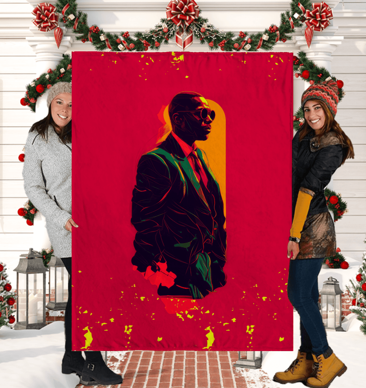 Red Carpet Ready Fashionable Sherpa Blanket - Beyond T-shirts