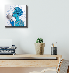 High-quality floral kaleidoscope canvas, adding elegance to wall art collection