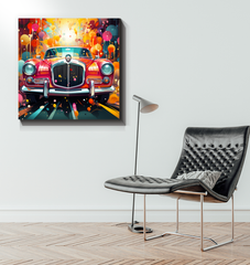 Eco-Friendly Electric Car Wrapped Canvas