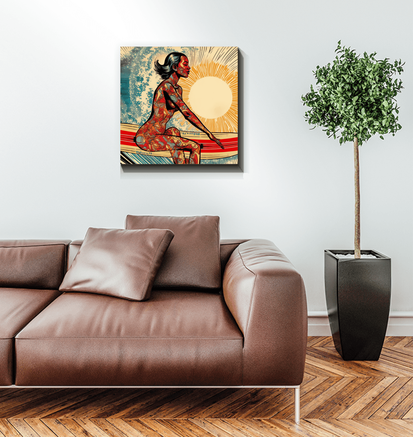 Surfing Reverie Canvas Art - Beyond T-shirts