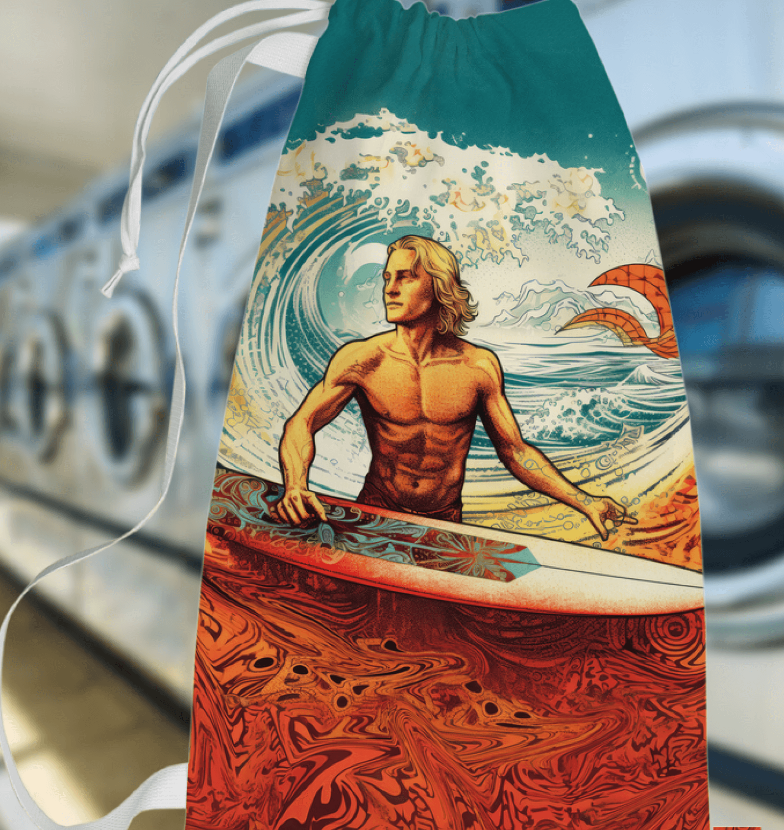 Surfing Serenity Laundry Tote - Beyond T-shirts