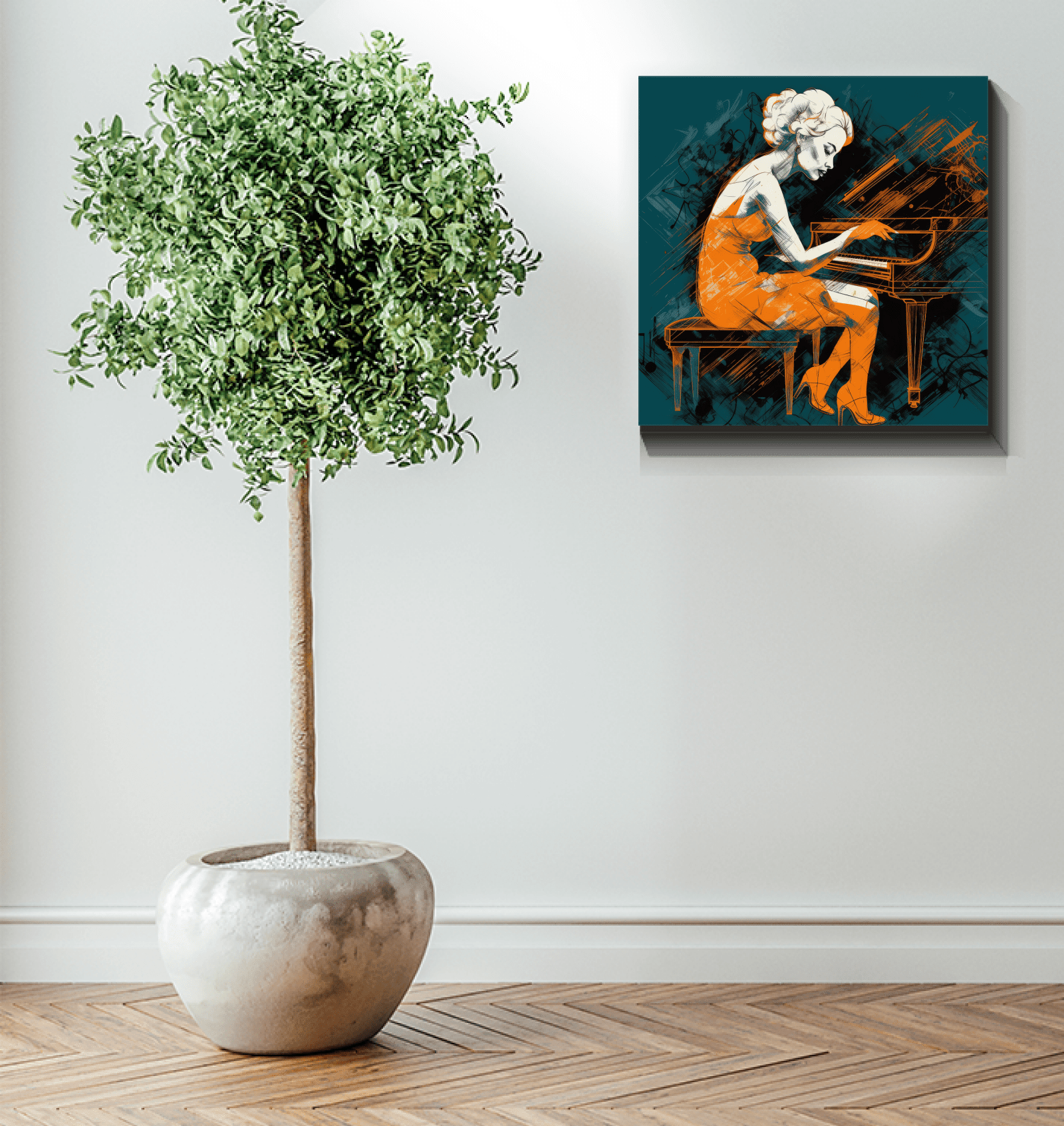 Elegant Couture Escape Wrapped Canvas - Beyond T-shirts