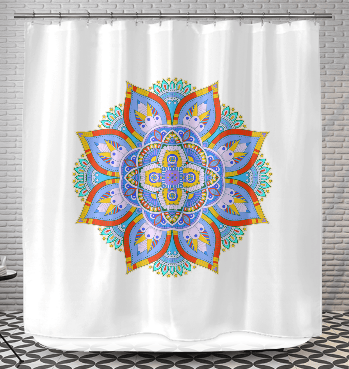 Vibrant Mandala Kaleidoscope Curtain - Beyond T-shirts