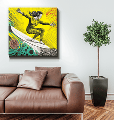 Surfing 1 10 Wrapped Canvas - Beyond T-shirts