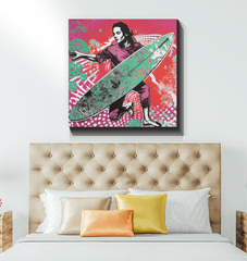 Dynamic ocean scene on Surfing 5 10 Canvas