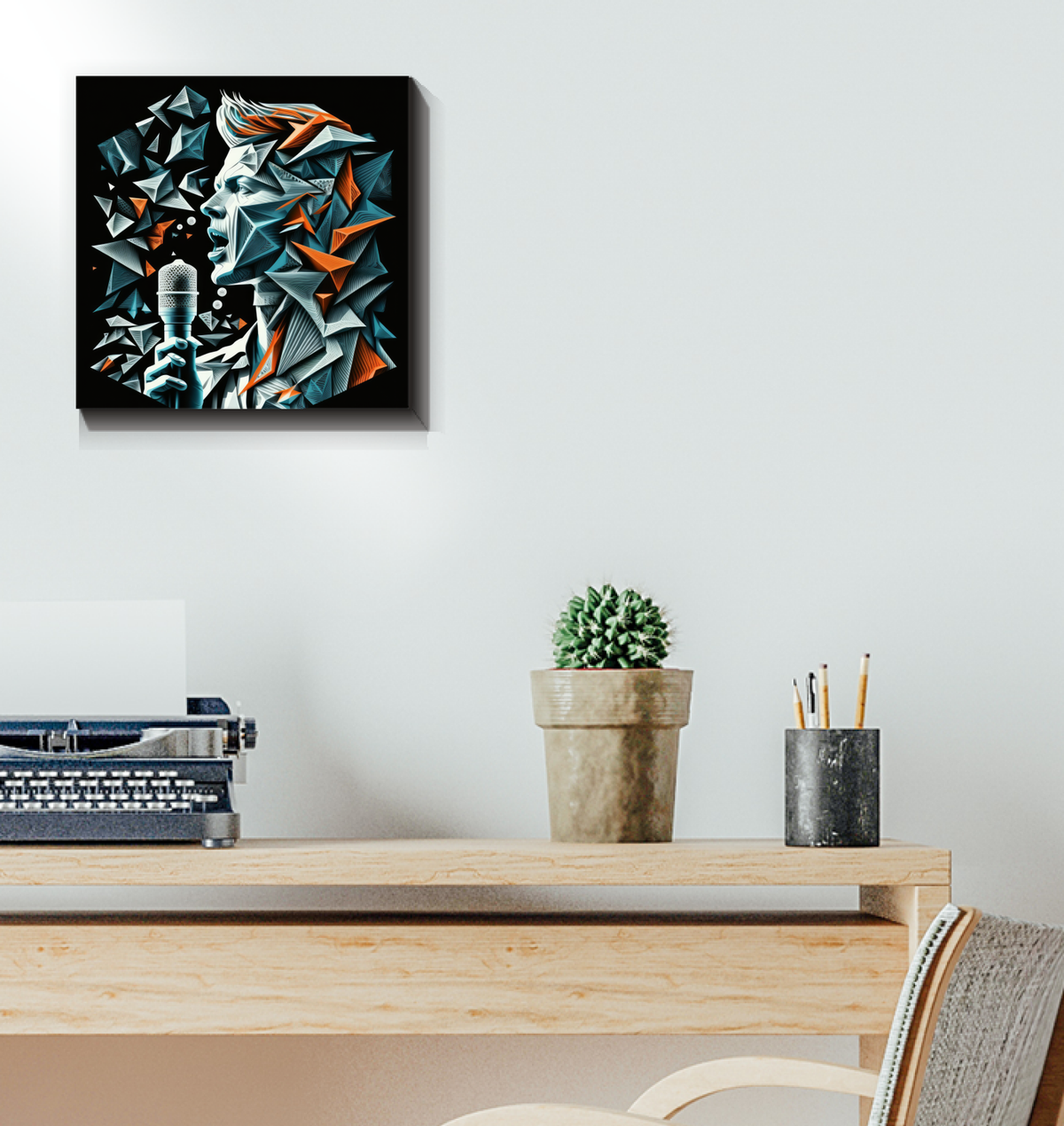 Guitar Groove Musical Wrapped Canvas