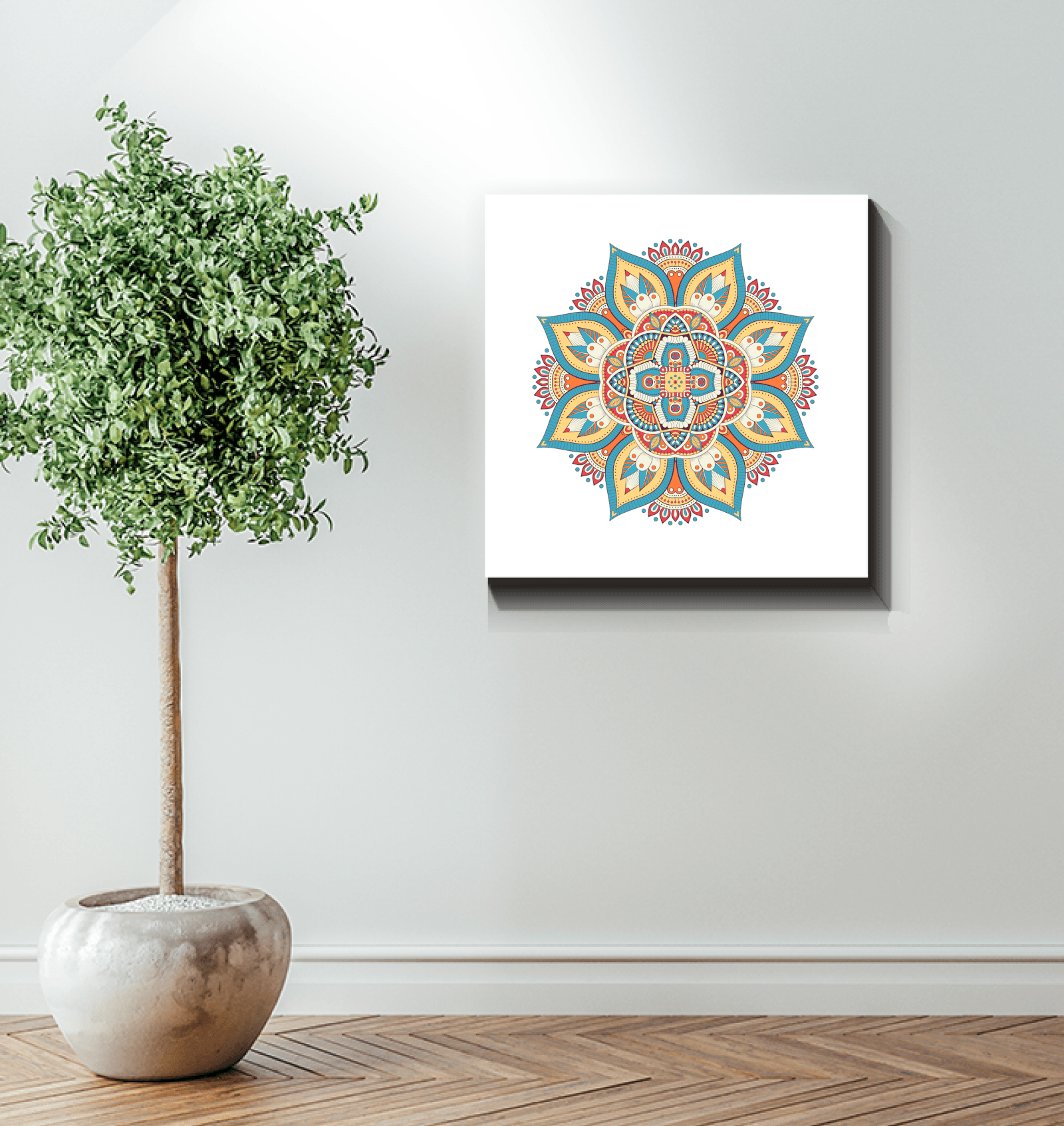 Floral Mandala Harmony Metal Art - Beyond T-shirts