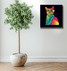 Playful Purr Canvas Artwork - Beyond T-shirts