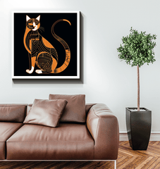 Majestic Feline Silhouette Canvas - Beyond T-shirts