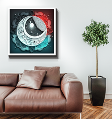 Celestial Ying Yang Wrapped Canvas