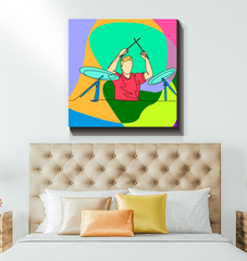 Drummer 1 Wrapped Canvas - Beyond T-shirts