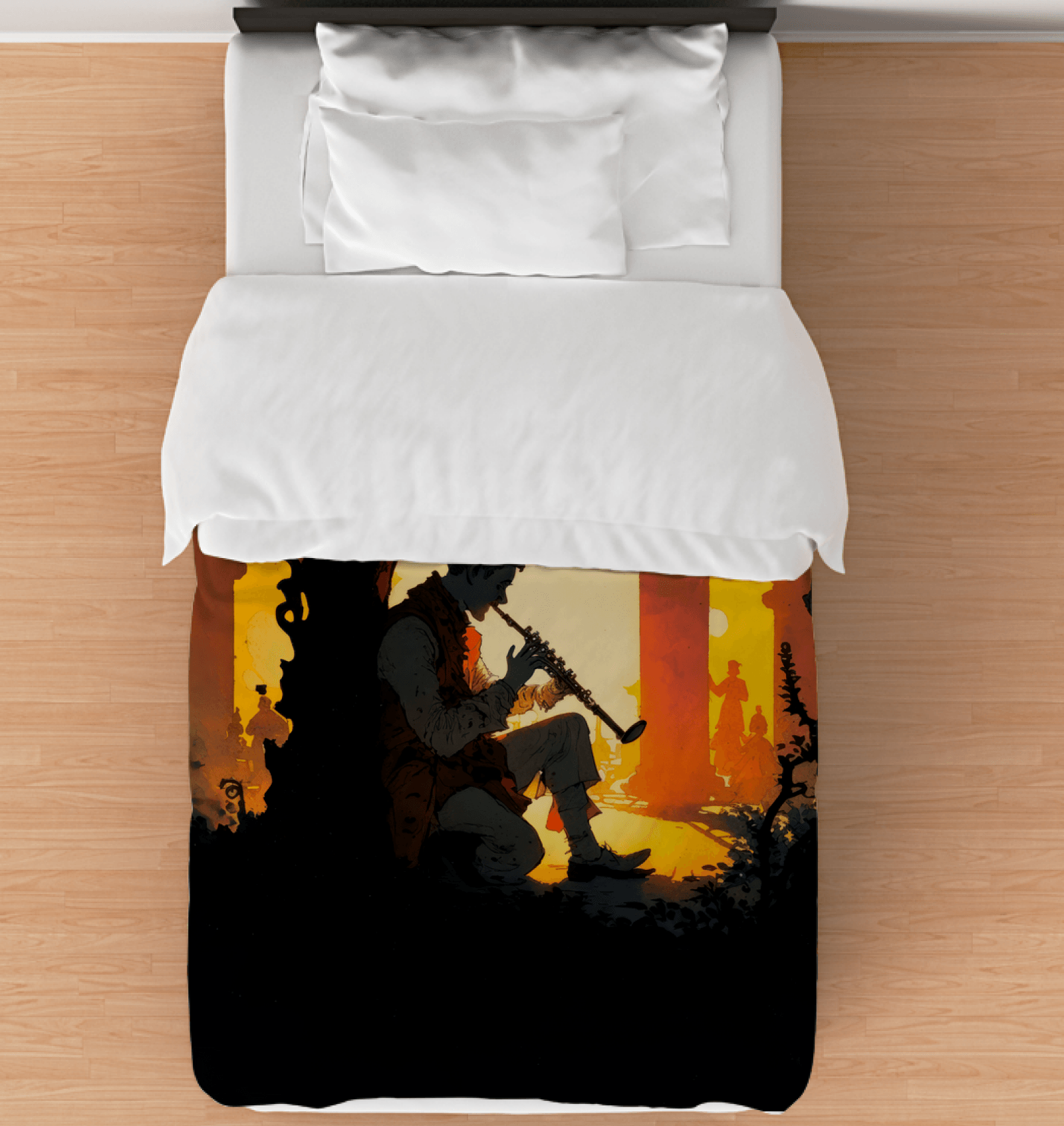 Jazzed Up Dreams Comforter Set: Musical Notes Design - Beyond T-shirts