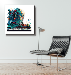Bassline Brilliance Musical Wrapped Canvas