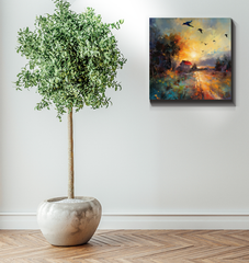 Snowy Serenity Wrapped Canvas