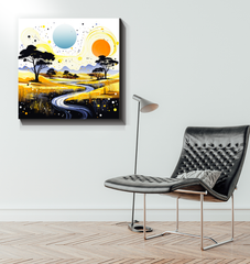 Tranquil Tropics Beach Landscape Canvas