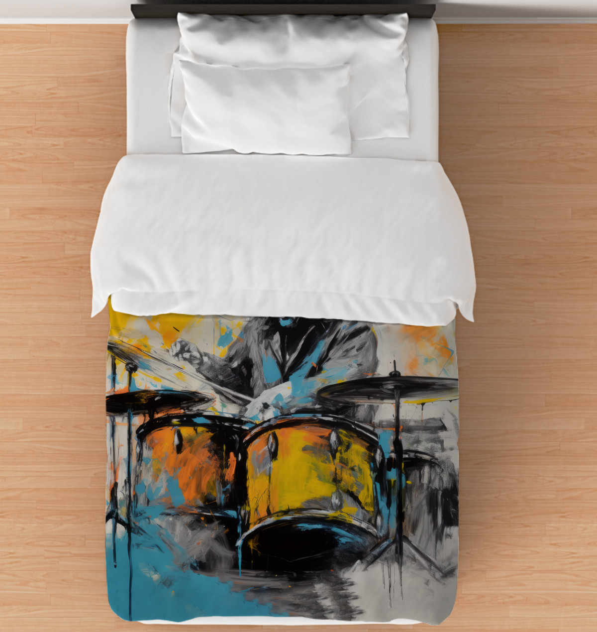 Geometric Serenity Abstract Duvet Cover