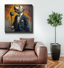 Dog's Tail-Wagging Bliss Wrapped Canvas