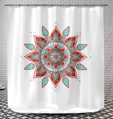 Mandala Harmony Linen Shower Drapes - Beyond T-shirts