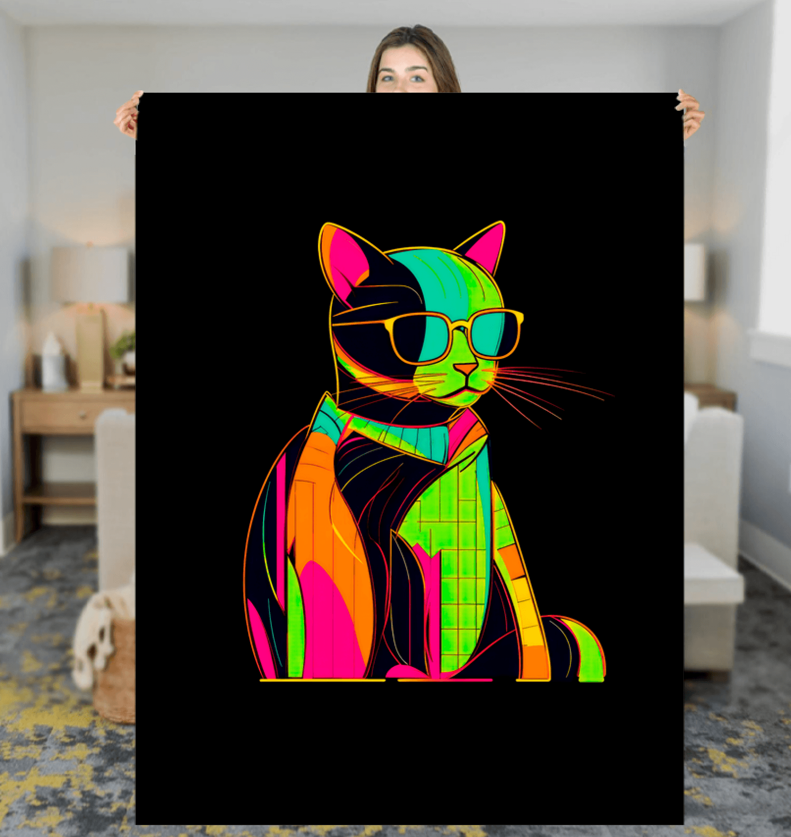 Playful Cat Dreams Sherpa Blanket - Beyond T-shirts