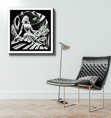 Wall art canvas capturing the essence of progressive rock music.