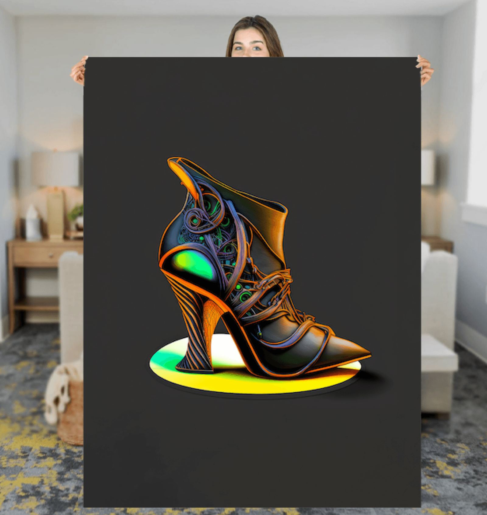 Futuristic Footwear Snuggle Elegance - Beyond T-shirts