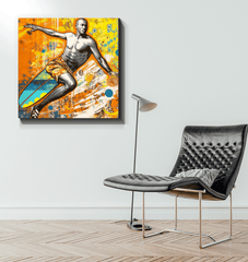Surfing 5 12 Canvas with detailed surf imagery
