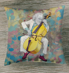 Elegant Melody Mosaic pillow adding comfort to a cozy armchair.