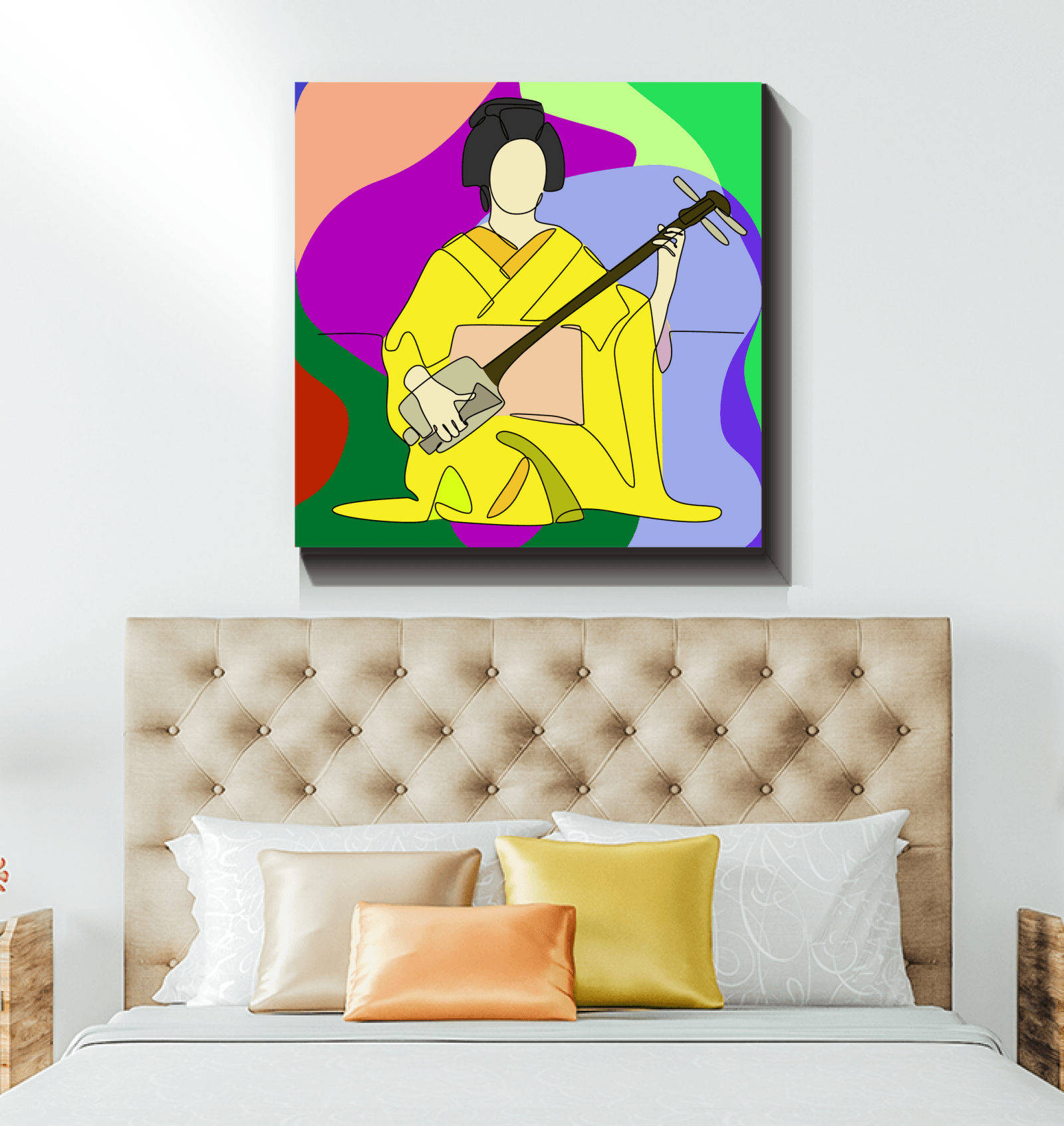 Geisha1 Wrapped Canvas - Beyond T-shirts
