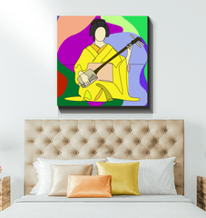 Geisha1 Wrapped Canvas - Beyond T-shirts