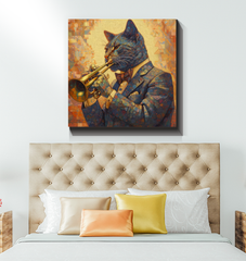 Cat's Whimsical Dreams Wrapped Canvas