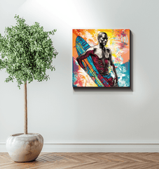 Dynamic wave pattern on Surfing 5 13 Canvas