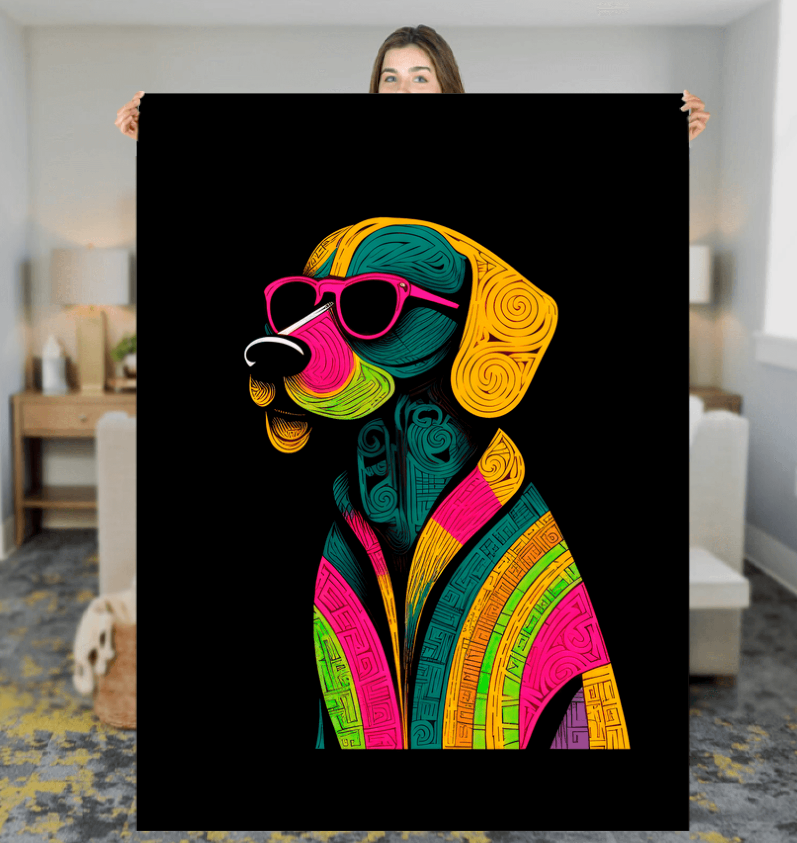 Doggy Dreamland Escapes Sherpa Blanket - Beyond T-shirts