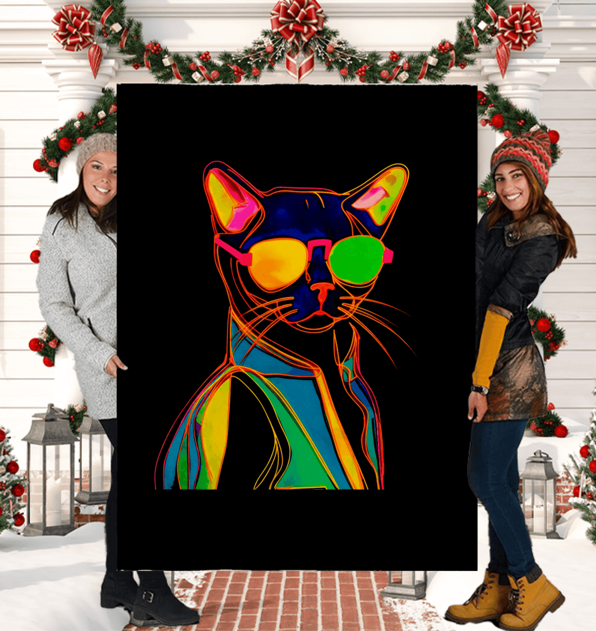 Curious Cat Haven Sherpa Blanket - Beyond T-shirts
