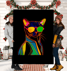 Curious Cat Haven Sherpa Blanket - Beyond T-shirts