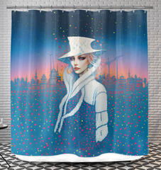 Infinite Imagination Shower Curtain with artistic design