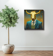 Deer's Serene Woodland Wrapped Canvas