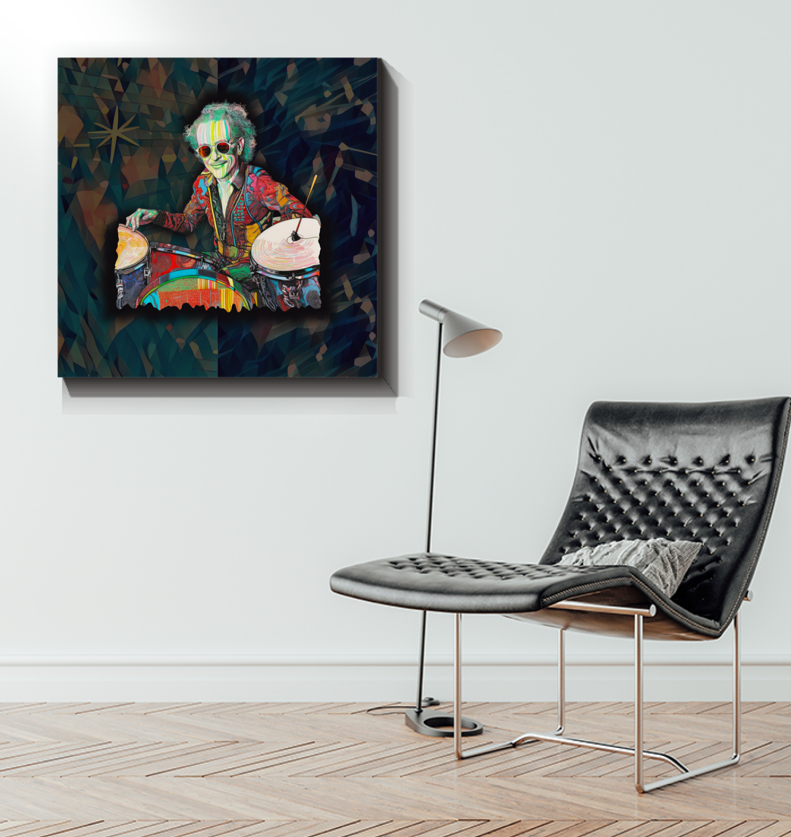 Artwork that resonates with rhythm on canvas.