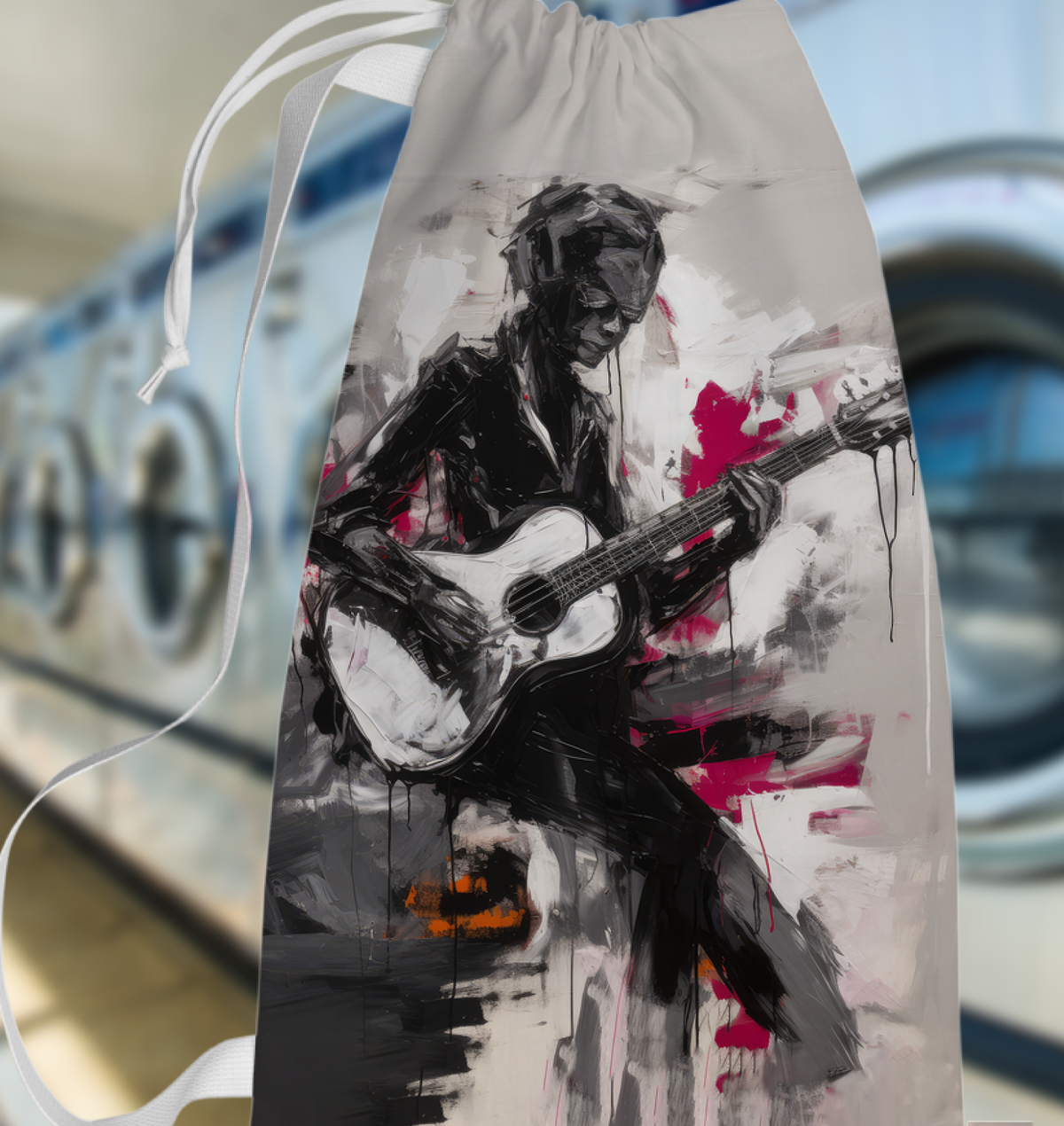 Tranquil Lines Laundry Bag