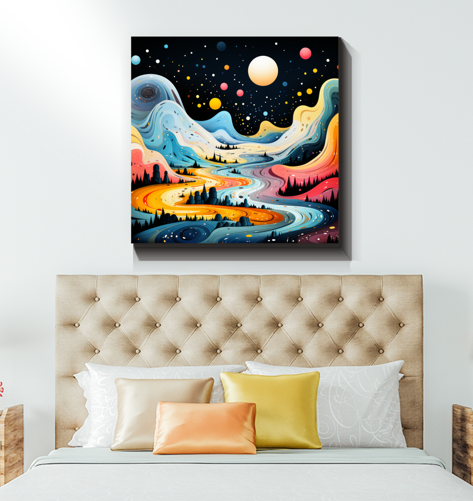 Lustrous Lagoon Tropical Landscape Canvas