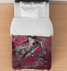 Soft and inviting Surfing 5 07 Duvet Cover with a serene beach and surf pattern for a peaceful night's sleep.