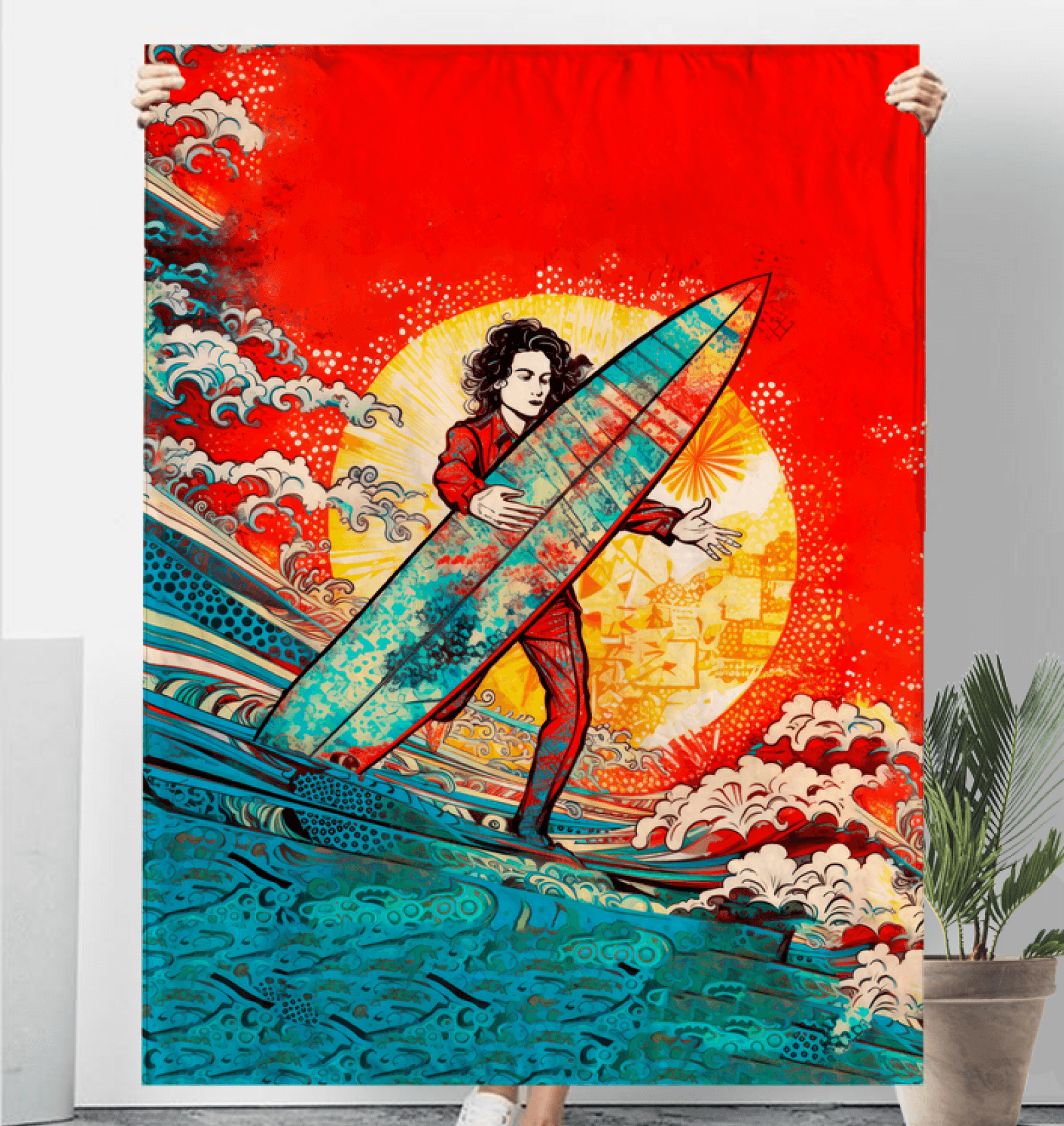 Surfing Elements Sherpa Blanket - Beyond T-shirts