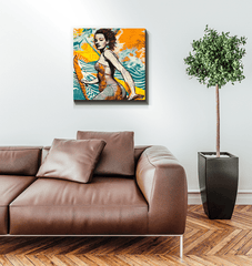 Peaceful seaside scene on Surfing 5 30 Canvas