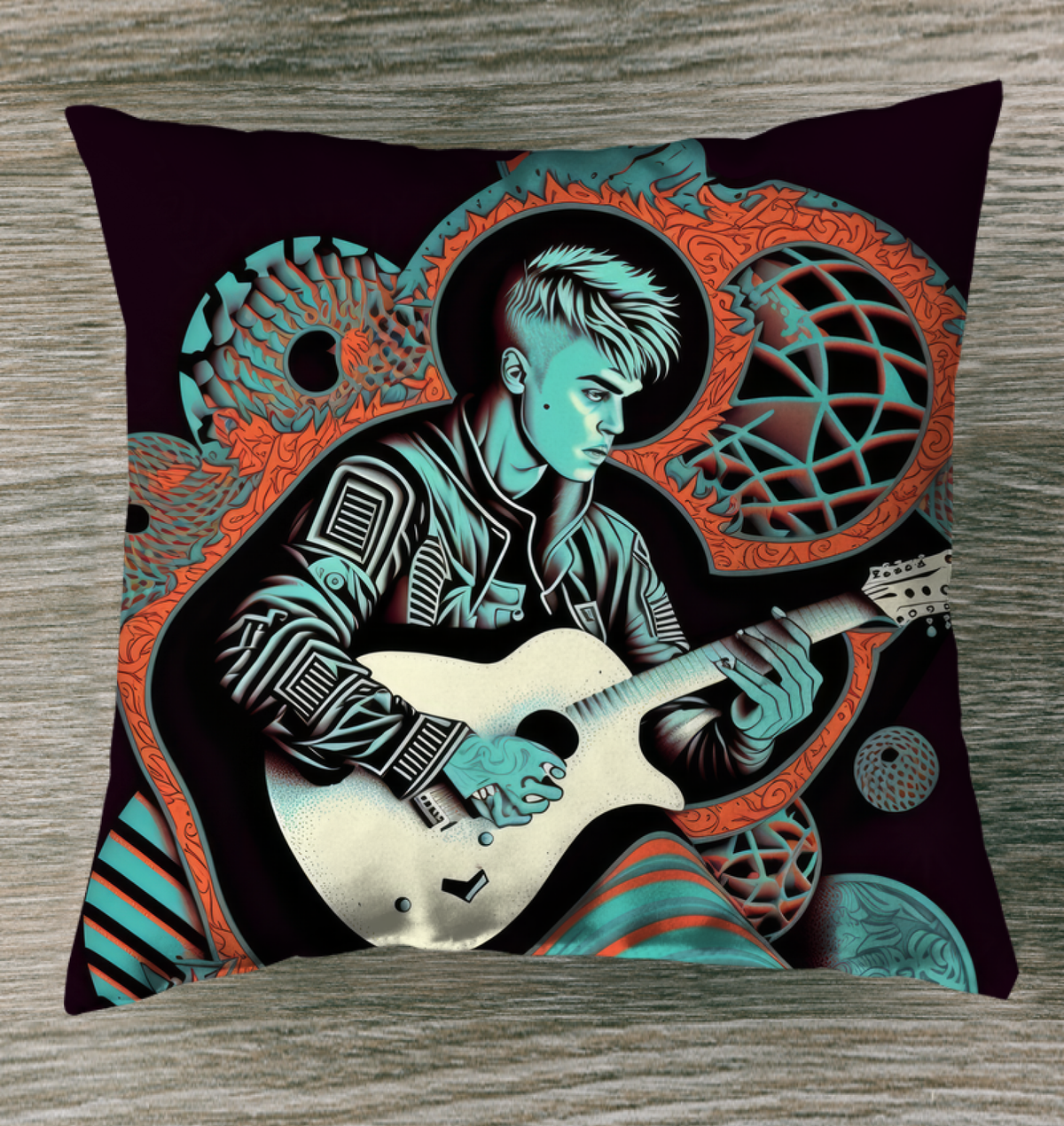 Violin Serenity Outdoor Pillow