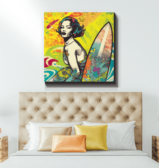 Surfing 1 49 Wrapped Canvas - Beyond T-shirts